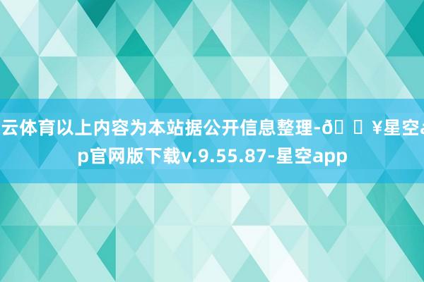 开云体育以上内容为本站据公开信息整理-🔥星空app官网版下载v.9.55.87-星空app