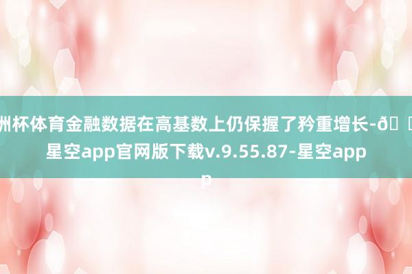 欧洲杯体育金融数据在高基数上仍保握了矜重增长-🔥星空app官网版下载v.9.55.87-星空app