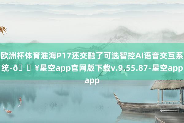 欧洲杯体育淮海P17还交融了可选智控AI语音交互系统-🔥星空app官网版下载v.9.55.87-星空app