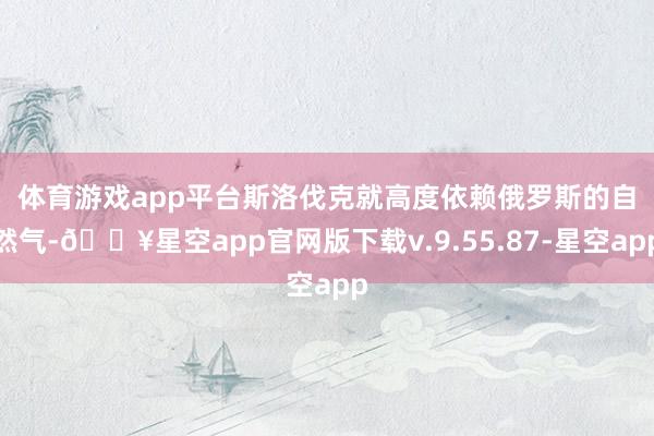 体育游戏app平台　　斯洛伐克就高度依赖俄罗斯的自然气-🔥星空app官网版下载v.9.55.87-星空app