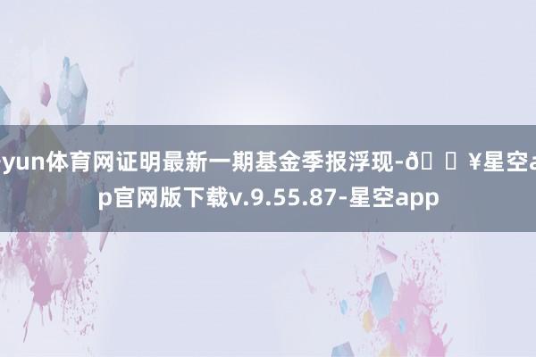 开yun体育网证明最新一期基金季报浮现-🔥星空app官网版下载v.9.55.87-星空app