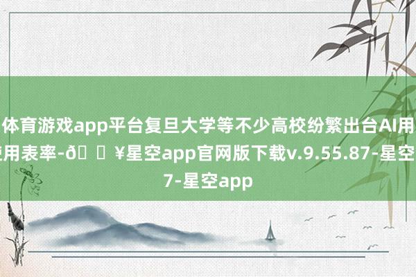 体育游戏app平台复旦大学等不少高校纷繁出台AI用具使用表率-🔥星空app官网版下载v.9.55.87-星空app