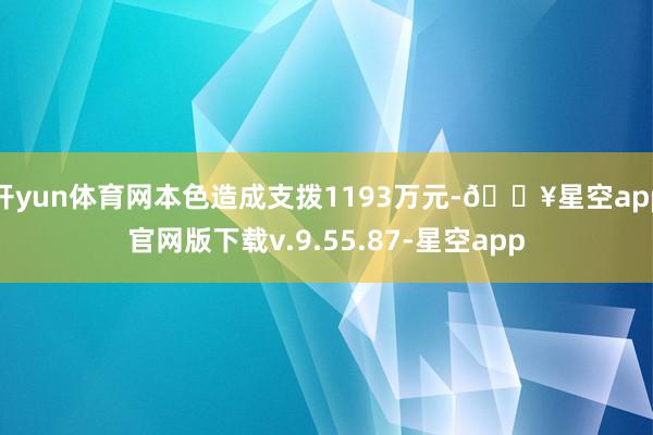 开yun体育网本色造成支拨1193万元-🔥星空app官网版下载v.9.55.87-星空app