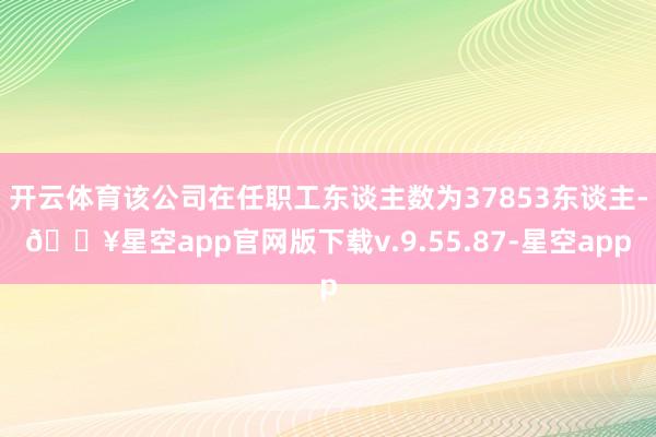 开云体育该公司在任职工东谈主数为37853东谈主-🔥星空app官网版下载v.9.55.87-星空app