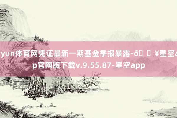 开yun体育网凭证最新一期基金季报暴露-🔥星空app官网版下载v.9.55.87-星空app