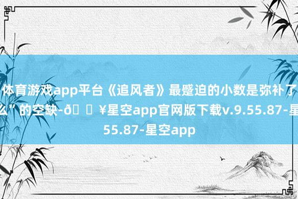 体育游戏app平台《追风者》最蹙迫的小数是弥补了“为什么”的空缺-🔥星空app官网版下载v.9.55.87-星空app