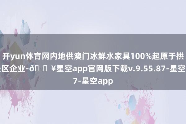 开yun体育网内地供澳门冰鲜水家具100%起原于拱北关区企业-🔥星空app官网版下载v.9.55.87-星空app