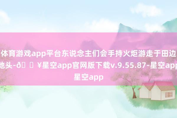 体育游戏app平台东说念主们会手持火炬游走于田边地头-🔥星空app官网版下载v.9.55.87-星空app