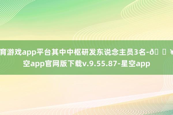 体育游戏app平台其中中枢研发东说念主员3名-🔥星空app官网版下载v.9.55.87-星空app