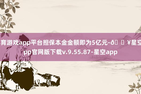 体育游戏app平台担保本金金额即为5亿元-🔥星空app官网版下载v.9.55.87-星空app